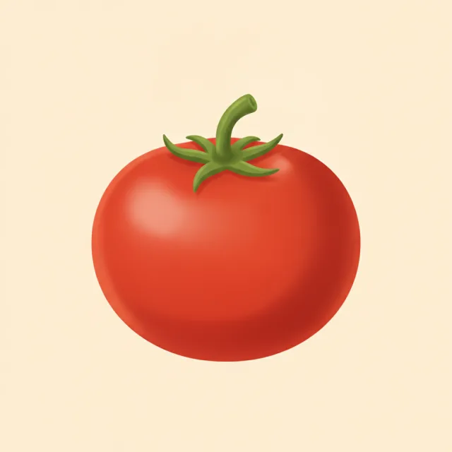 tomato — illustrated flashcard