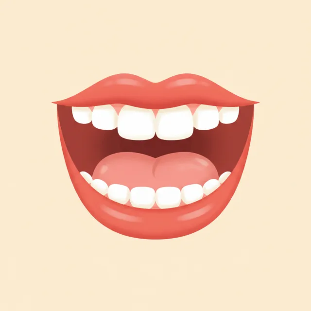 mouth — illustrated flashcard