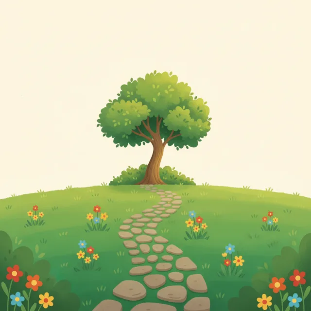 path — illustrated flashcard