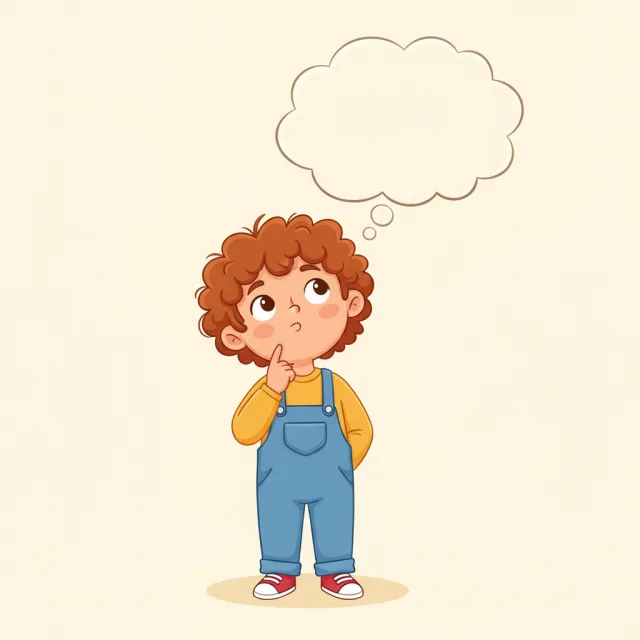 think — illustrated flashcard