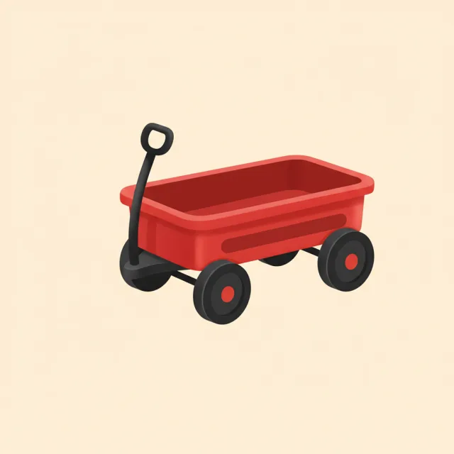 wagon — illustrated flashcard