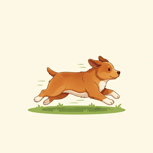 running — illustrated flashcard