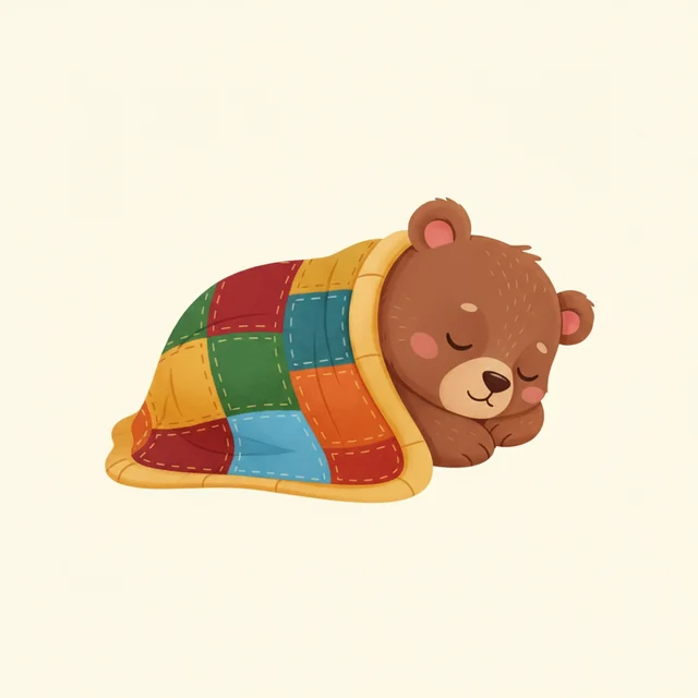 sleeping — illustrated flashcard