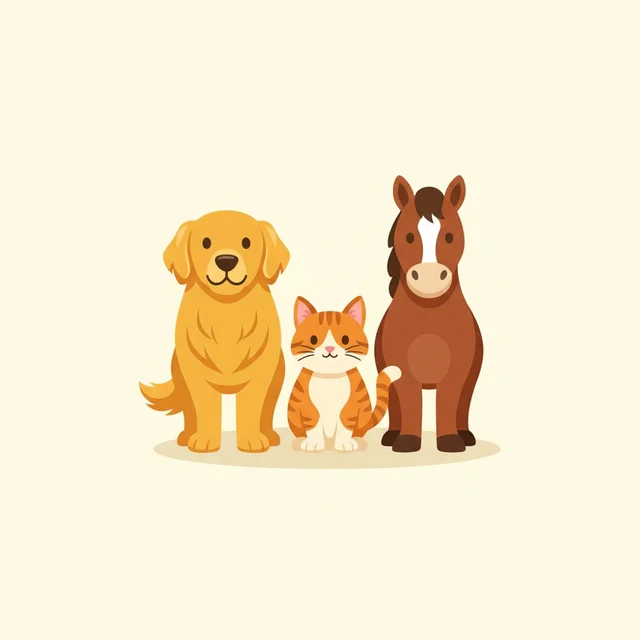 animals — illustrated flashcard