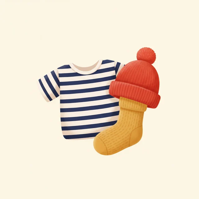 clothes — illustrated flashcard