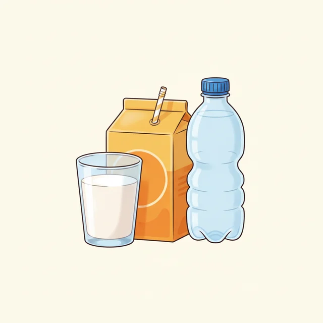 drinks — illustrated flashcard