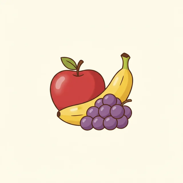 fruit — illustrated flashcard