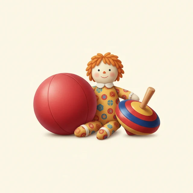 toys — illustrated flashcard