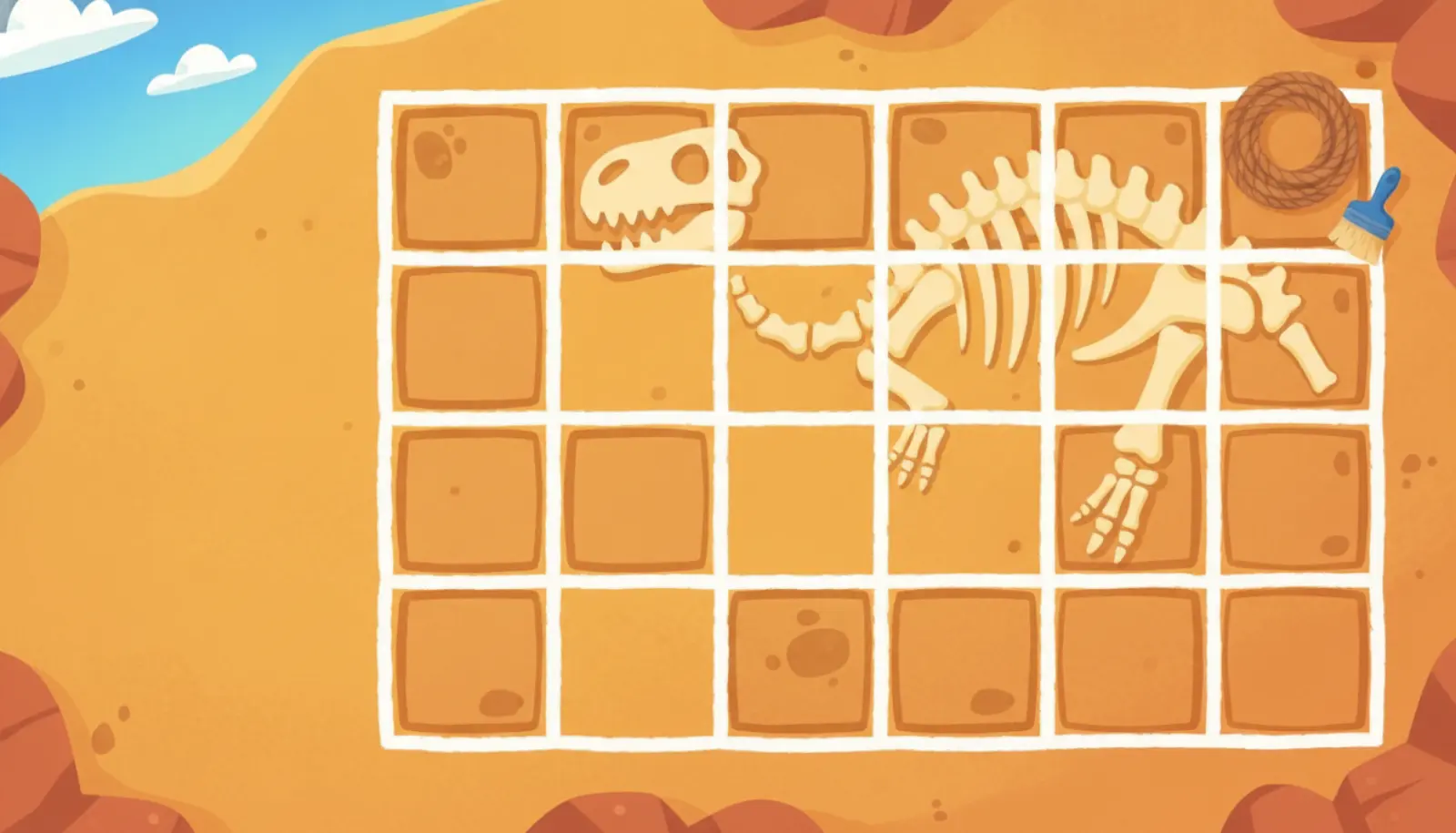 Dino Fossil Dig game preview