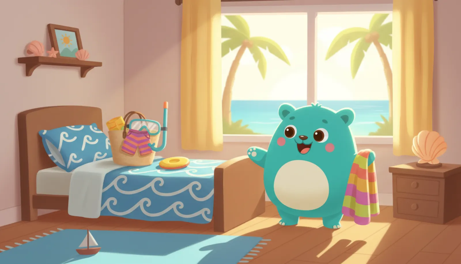 Scene 1: Beach Day Morning