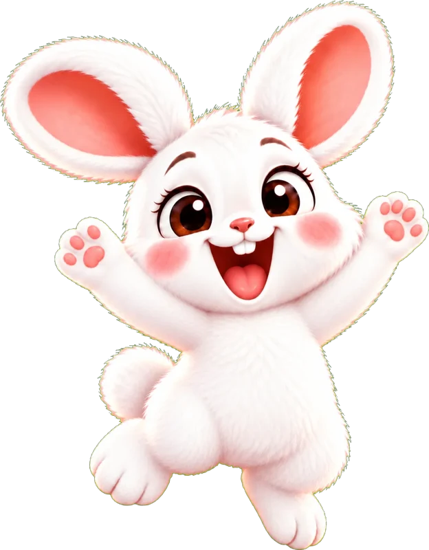 Buddy the bunny, happy