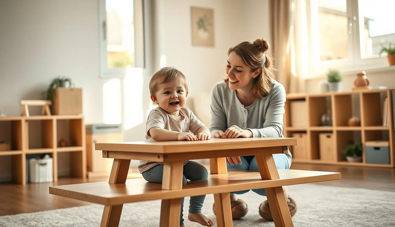 Child and speech therapist practicing speech sounds together at a therapy table
